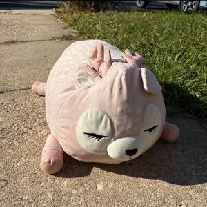 Justice Squishmallow Ivy The Deer Rare Laying Down 20” Pink Plush